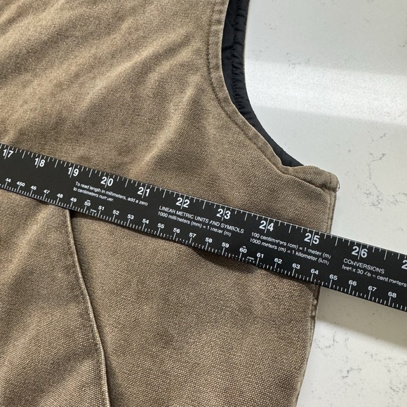 Vintage Carhartt V02CHT Brown Duck Canvas Quilt Lined Vest Union Made USA Sz XL - Picture 6 of 7